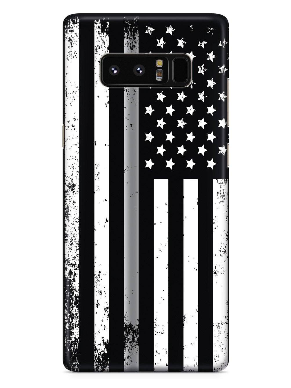 Downward American Flag - Thin Silver Line Case