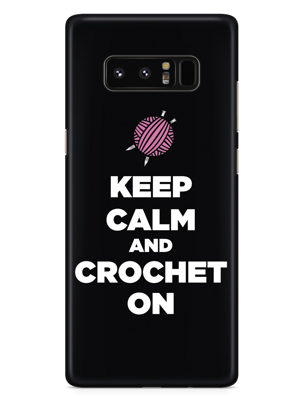 Keep Calm And Crochet On - Black Case