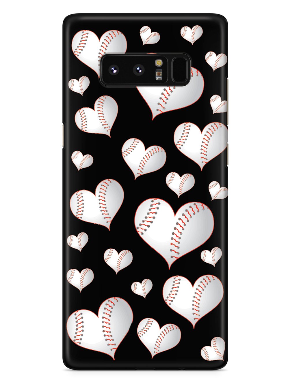 Baseball Heart Pattern Case