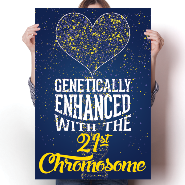 Genetically Enhanced Down Syndrome Awareness Poster