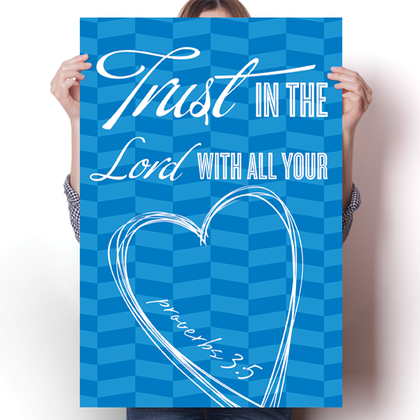 Proverbs 3:5 Bible Verse Poster
