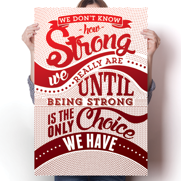 How Strong - Red Awareness Color Poster