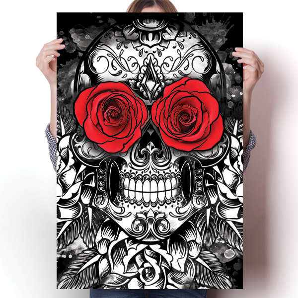 Skull and Roses Poster