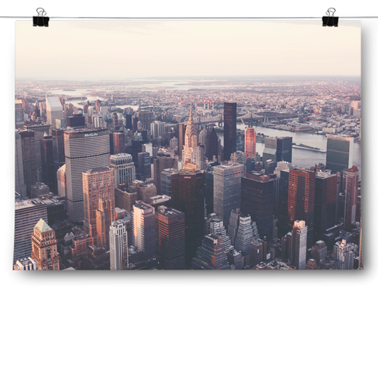 Birds Eye View New York City Skyline Poster