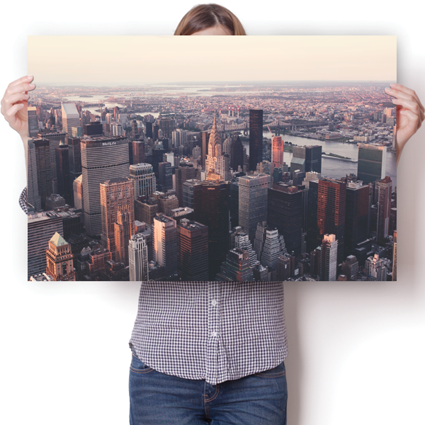 Birds Eye View New York City Skyline Poster
