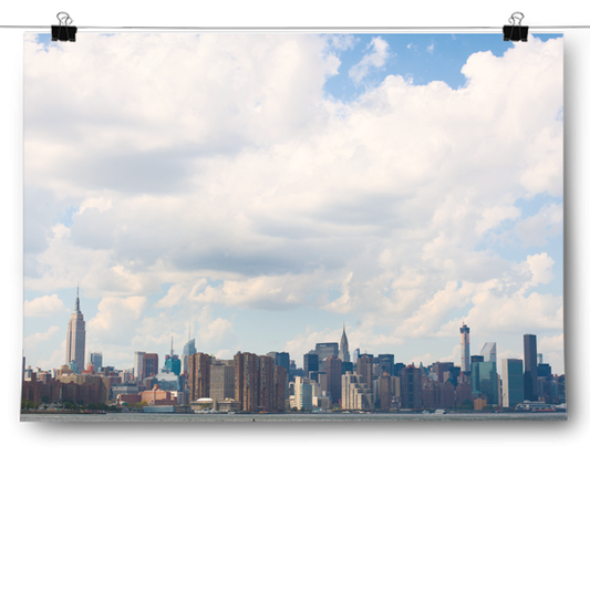 Clouds & New York Skyline Poster