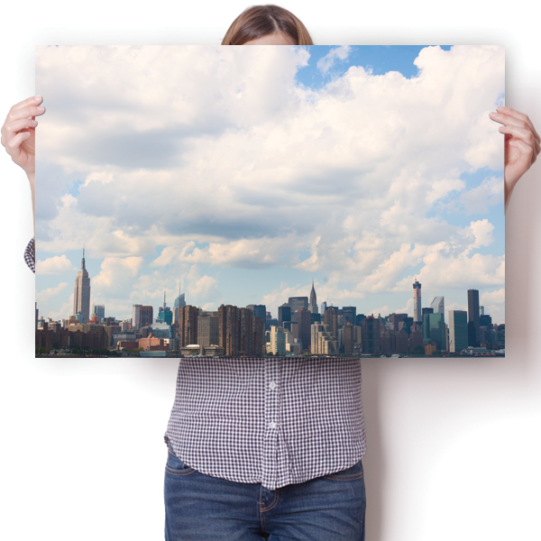 Clouds & New York Skyline Poster