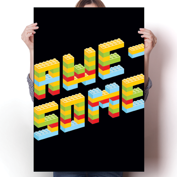 Awesome Color Blocks Poster