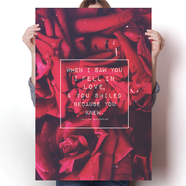 When I Saw You - William Shakespeare Poster
