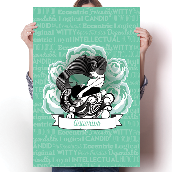 Zodiac Sign - Aquarius Poster