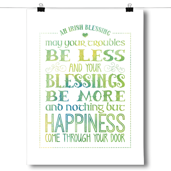 An Irish Blessing Poster