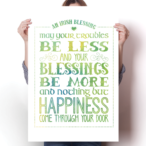 An Irish Blessing Poster