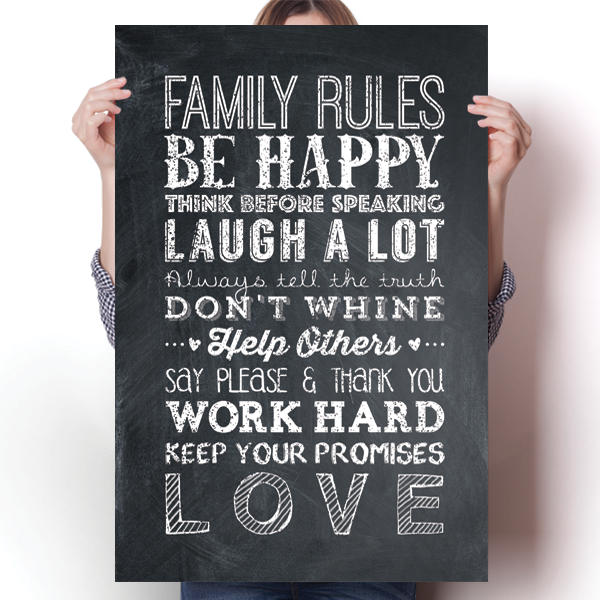 Family Rules Poster