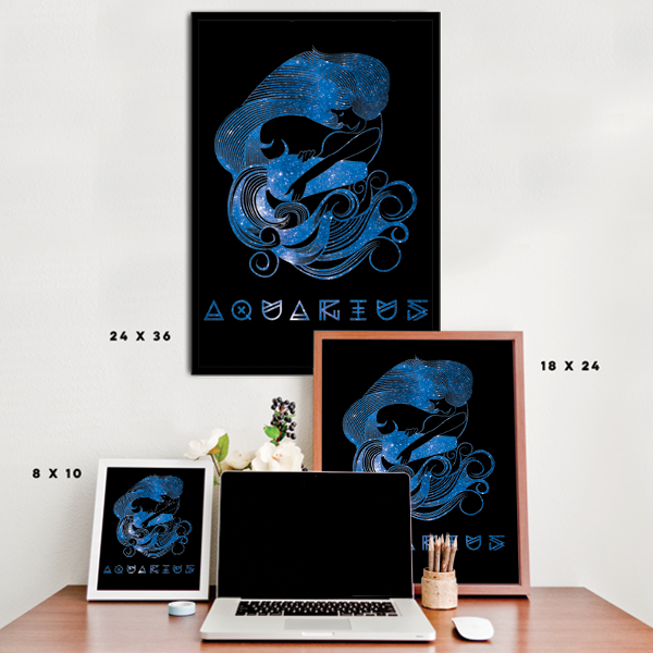 Cosmic Zodiac - Aquarius Poster
