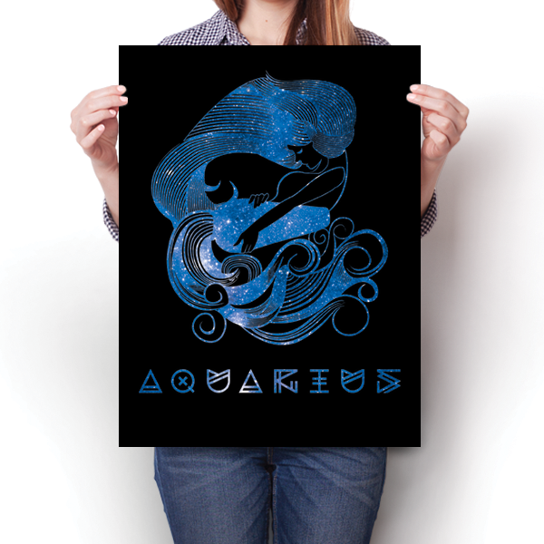 Cosmic Zodiac - Aquarius Poster