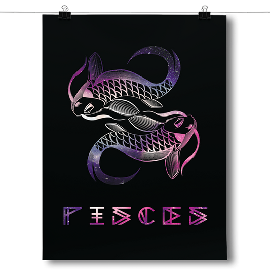 Cosmic Zodiac - Pisces Poster