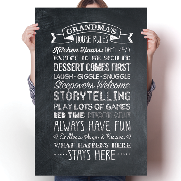 Grandma's House Rules Poster