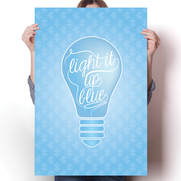 Light it Up Blue Poster