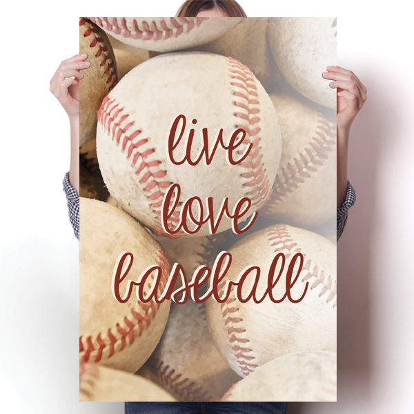 Live Love Baseball Poster