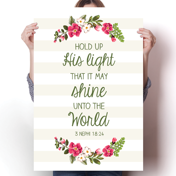 Hold up His Light - 3 Nephi Poster