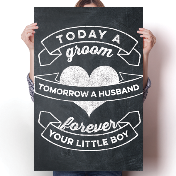 Today a Bride, Forever Your Little Boy Poster