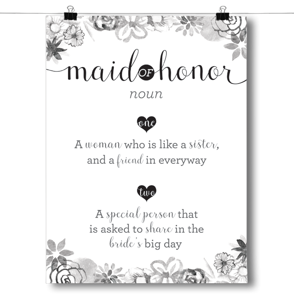 maid of honor text
