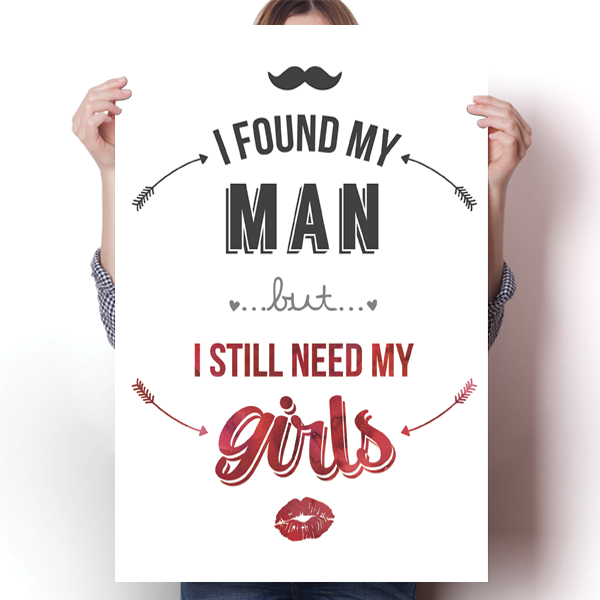 I Still Need My Girls - Red Poster