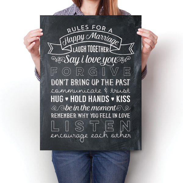 Rules for a Happy Marriage Poster