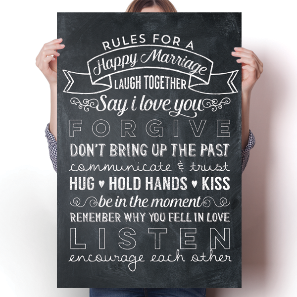 Rules for a Happy Marriage Poster