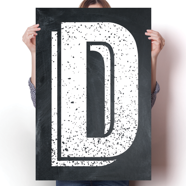 Alphabet Letters - D Poster