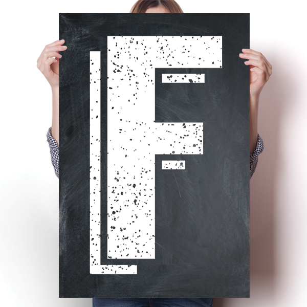 Alphabet Letters - F Poster