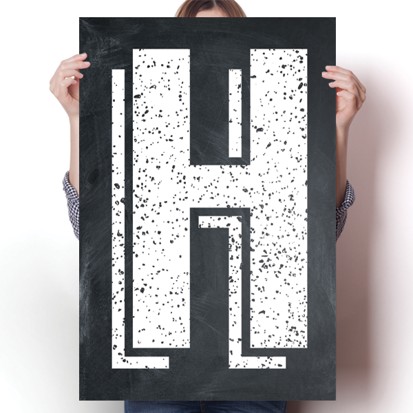 Alphabet Letters - H Poster