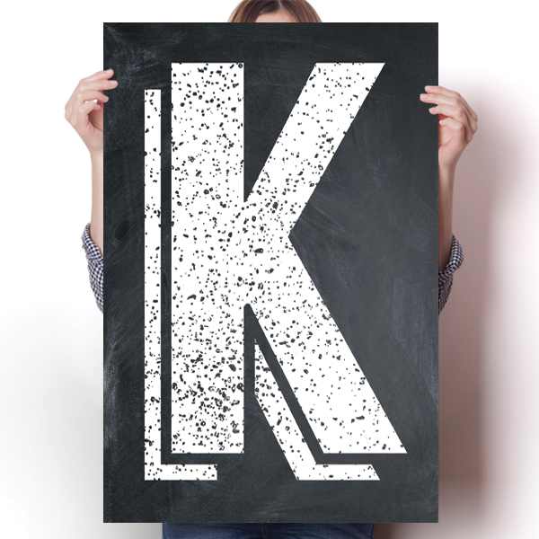 Alphabet Letters - K Poster