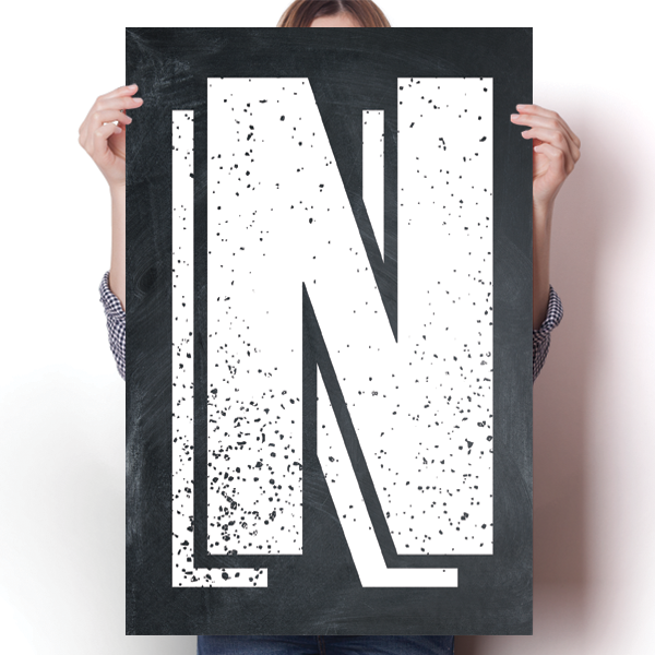 Alphabet Letters - N Poster