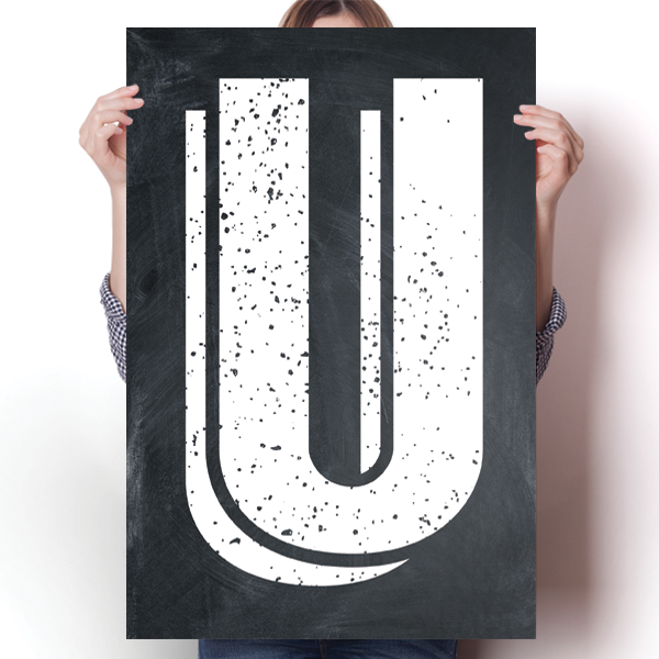 Alphabet Letters - U Poster
