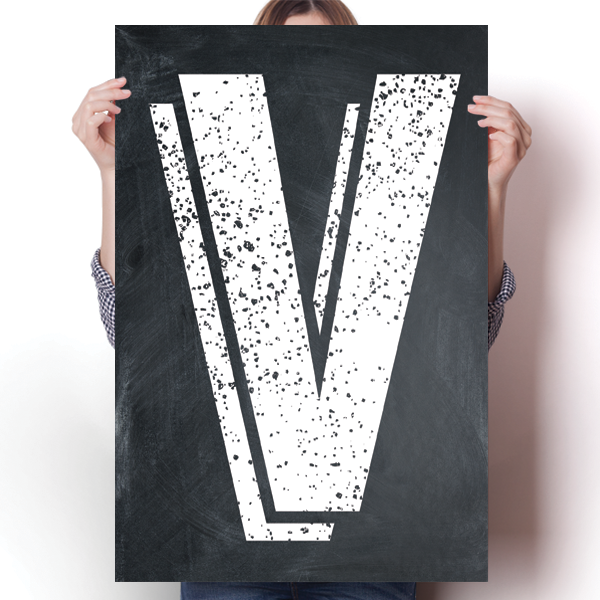 Alphabet Letters - V Poster