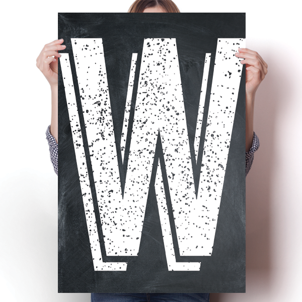 Alphabet Letters - W Poster