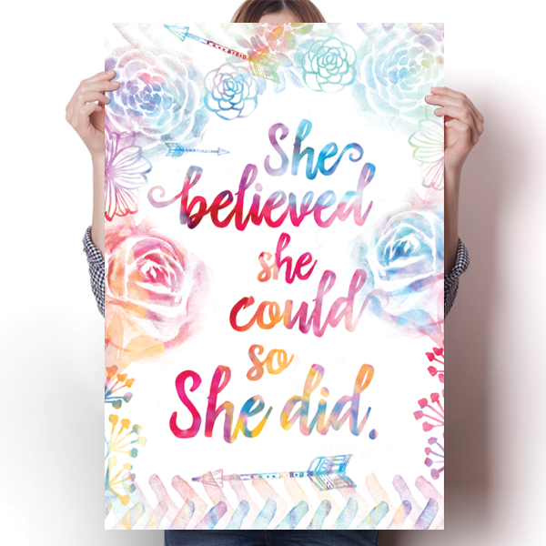 So She Did - White Poster