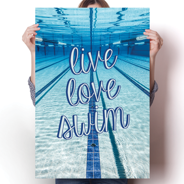Live Love Swim Poster