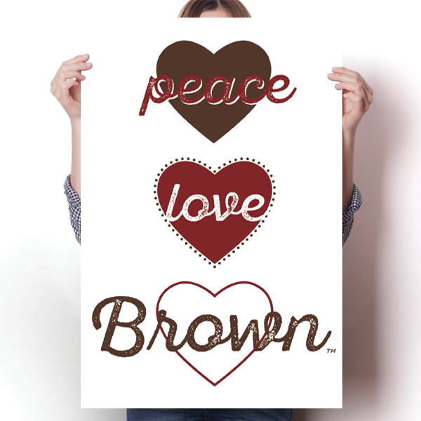 Peace, Love, Brown - NCAA Poster