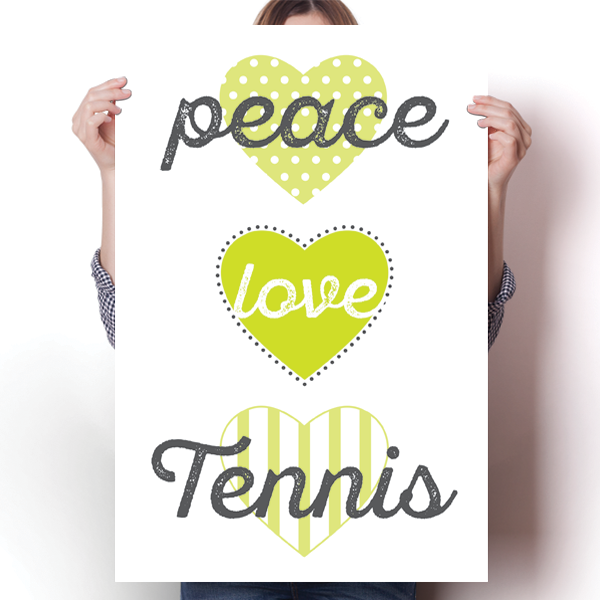 Peace, Love, Tennis Poster