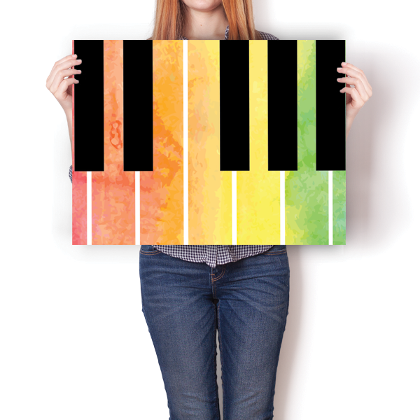 Piano Keys - Watercolor Poster
