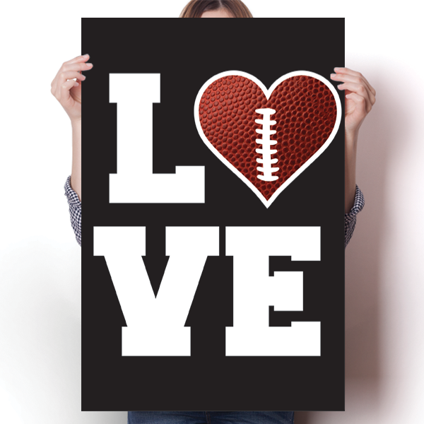 L O V E Football Poster