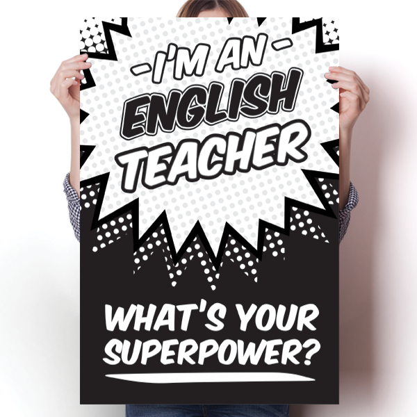 What's Your Superpower - English Teacher Poster