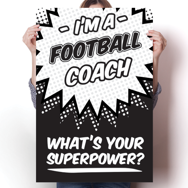 What's Your Superpower - Football Coach Poster