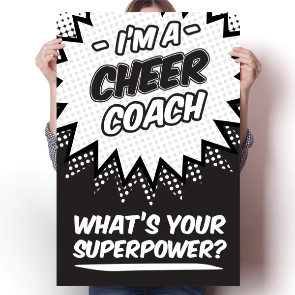 What's Your Superpower - Cheer Coach Poster