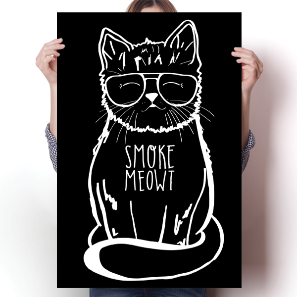 Smoke Meowt - Stoner Cat Poster