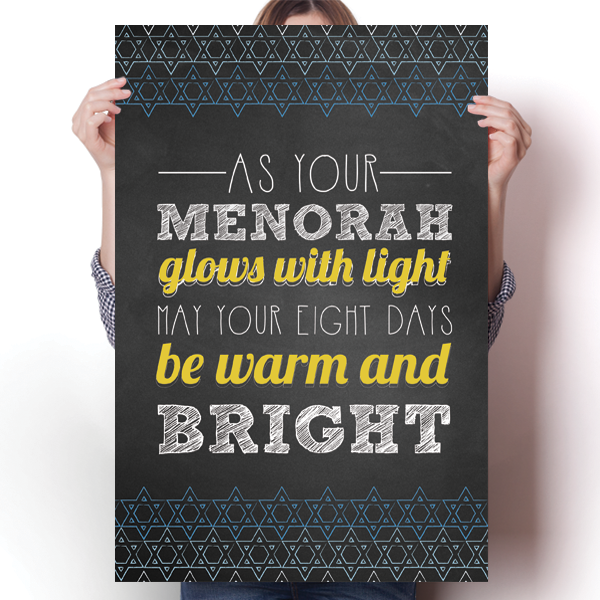 May Your Eight Days Be Warm and Bright - Hanukkah Poster