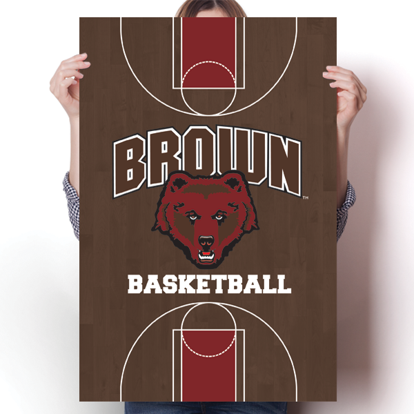 Brown University Bears - Basketball Court Poster