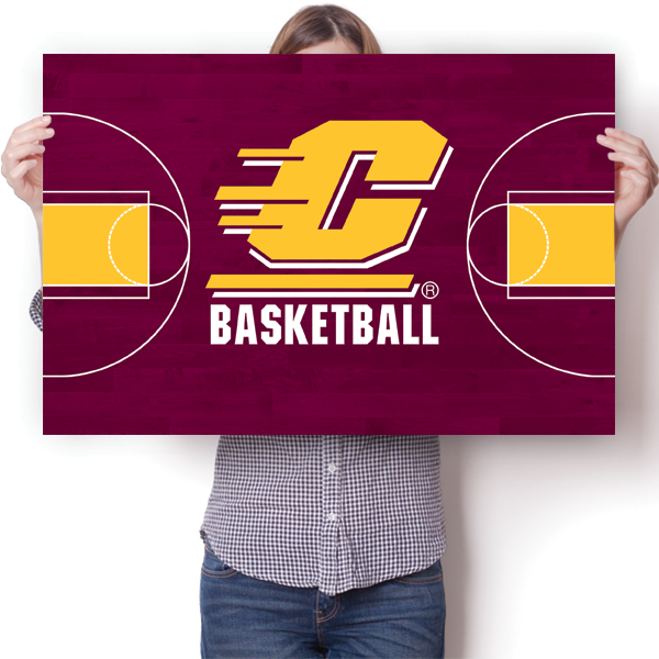 Central Michigan Chippewas - Basketball Court Poster